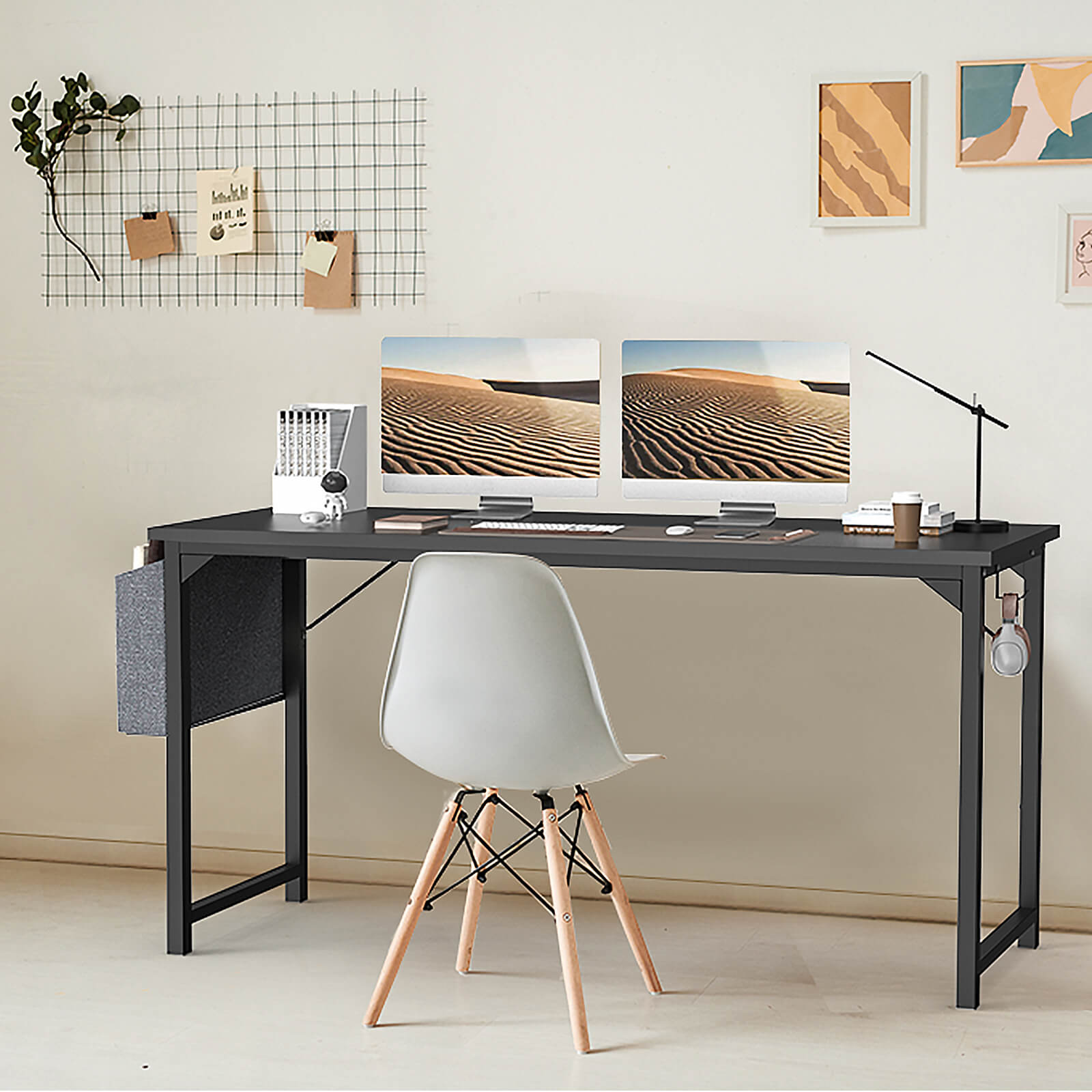 Organizer Computer Desk with Storage Pockets