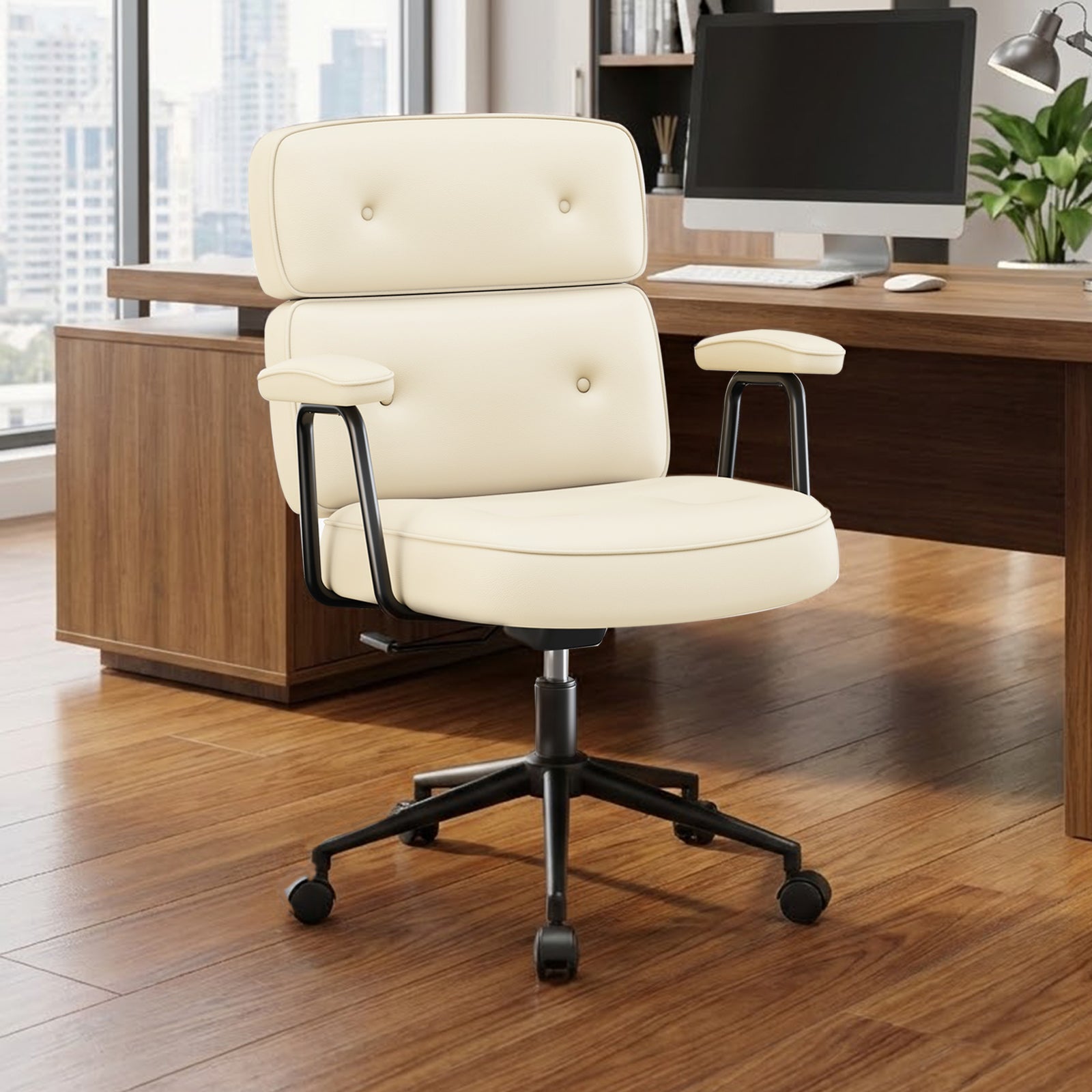 Ergonomic PU Upholstered Office Chair