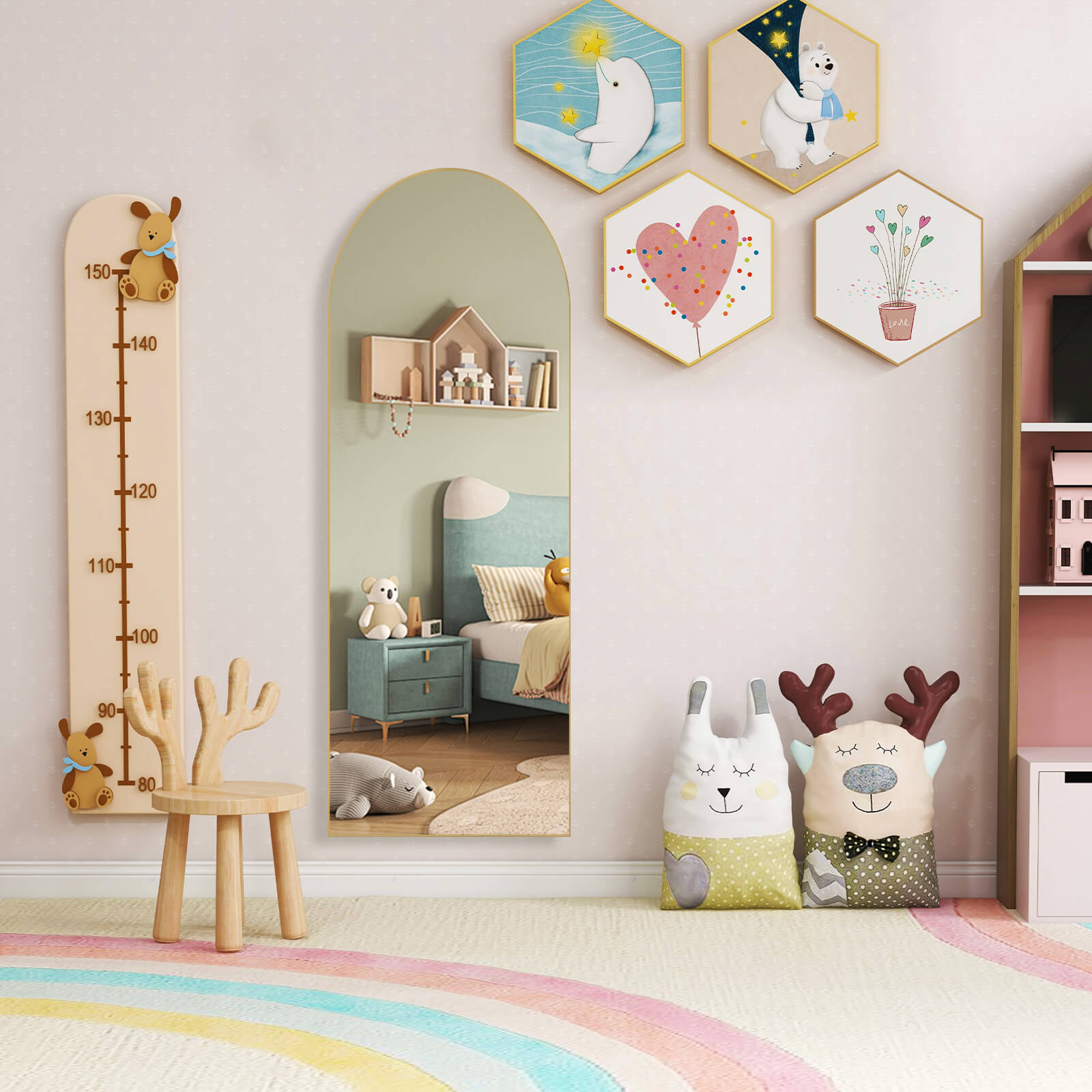 Slim Metal Frame Full Length Floor Mirror