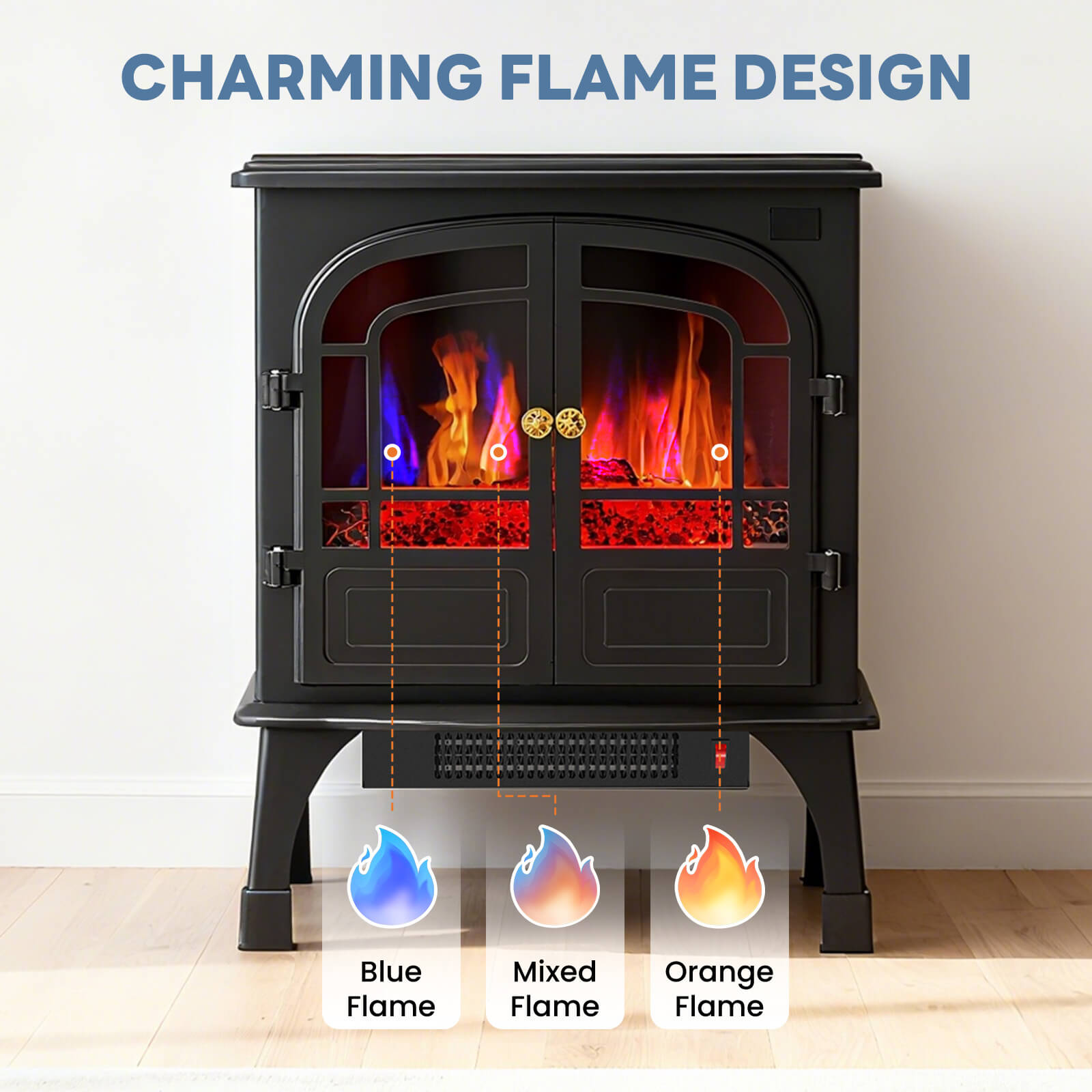standalone electric fireplace