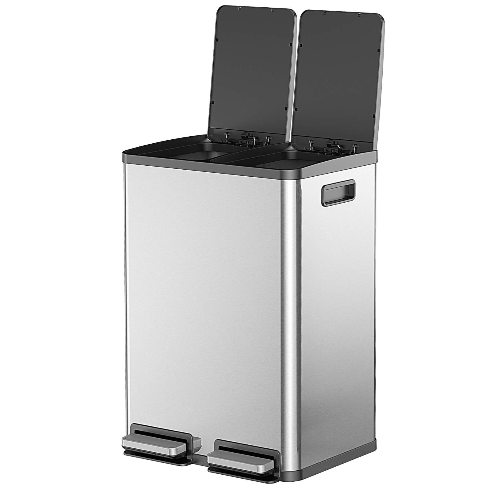 Stainless Steel 16-Gallon Pedal Trash Can