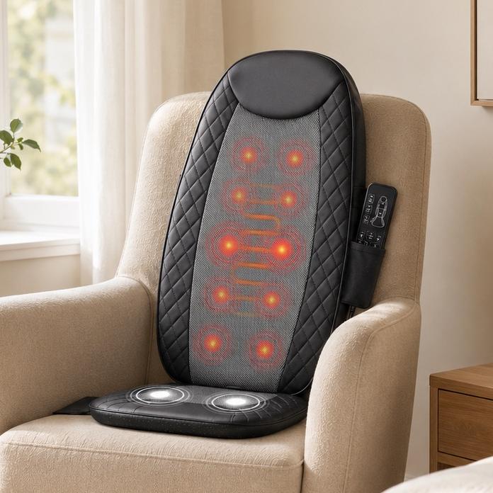 Warebay Back Massagers, Vibrating Heating Pad for Back, Massage Chair Pad for Pain Relief Deep Tissue