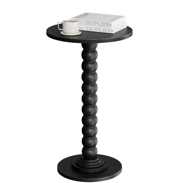 Round Side Table with Waterproof Top | Compact Wood Accent End Table for Sofa, Bedside & Small Spaces