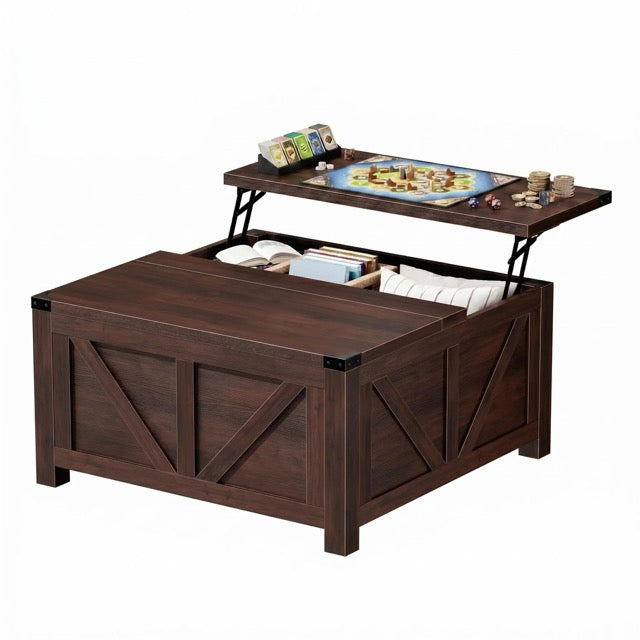Lift Top Coffee Table with USB Charging & Hidden Storage