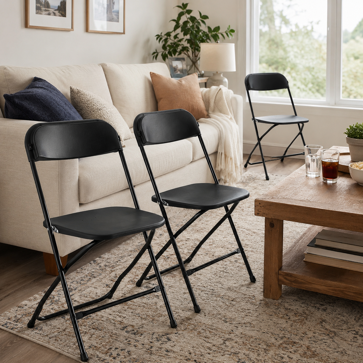 Lightweight Plastic Folding Chair