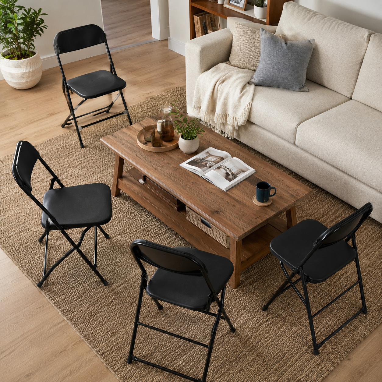 Lightweight Plastic Folding Chair