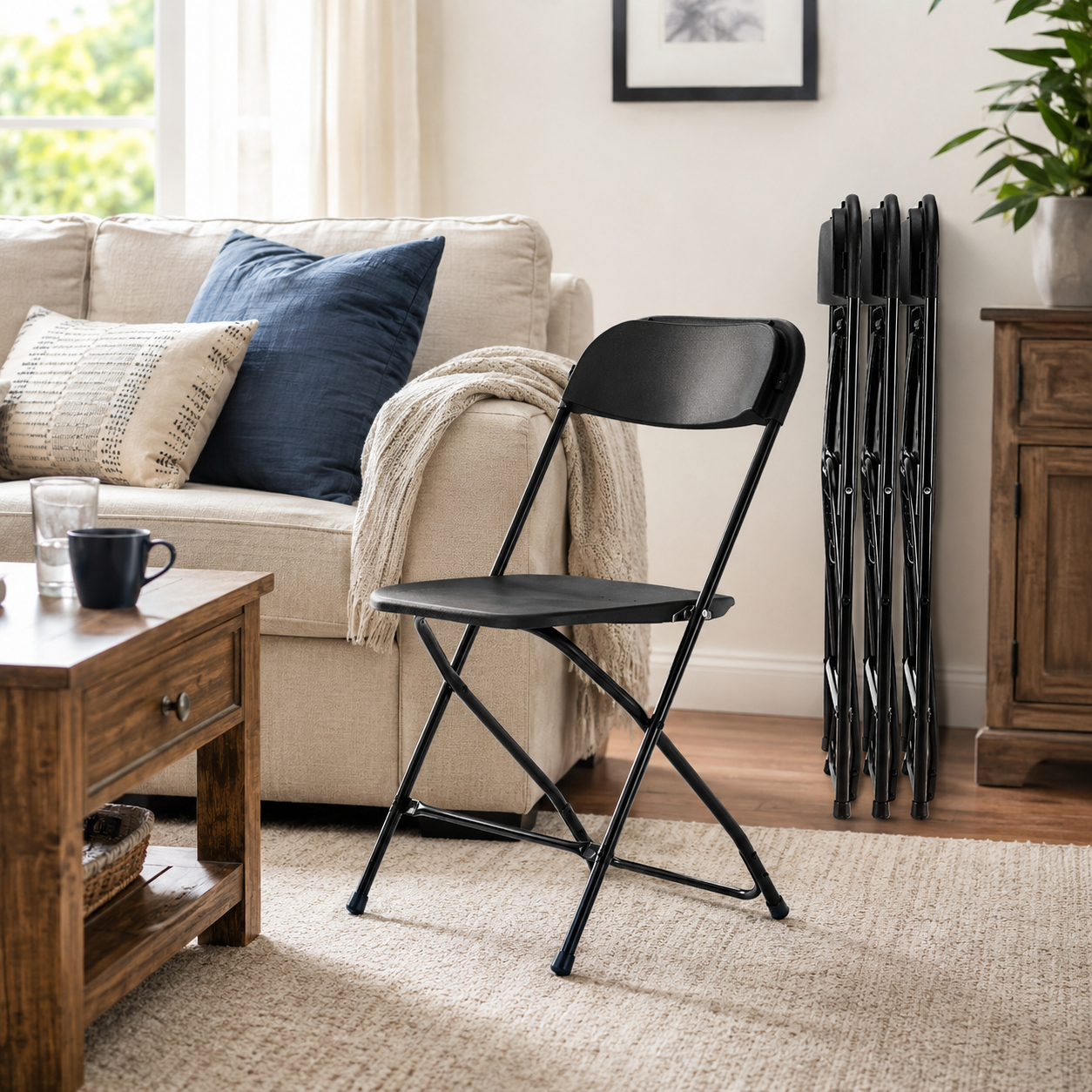 Lightweight Plastic Folding Chair