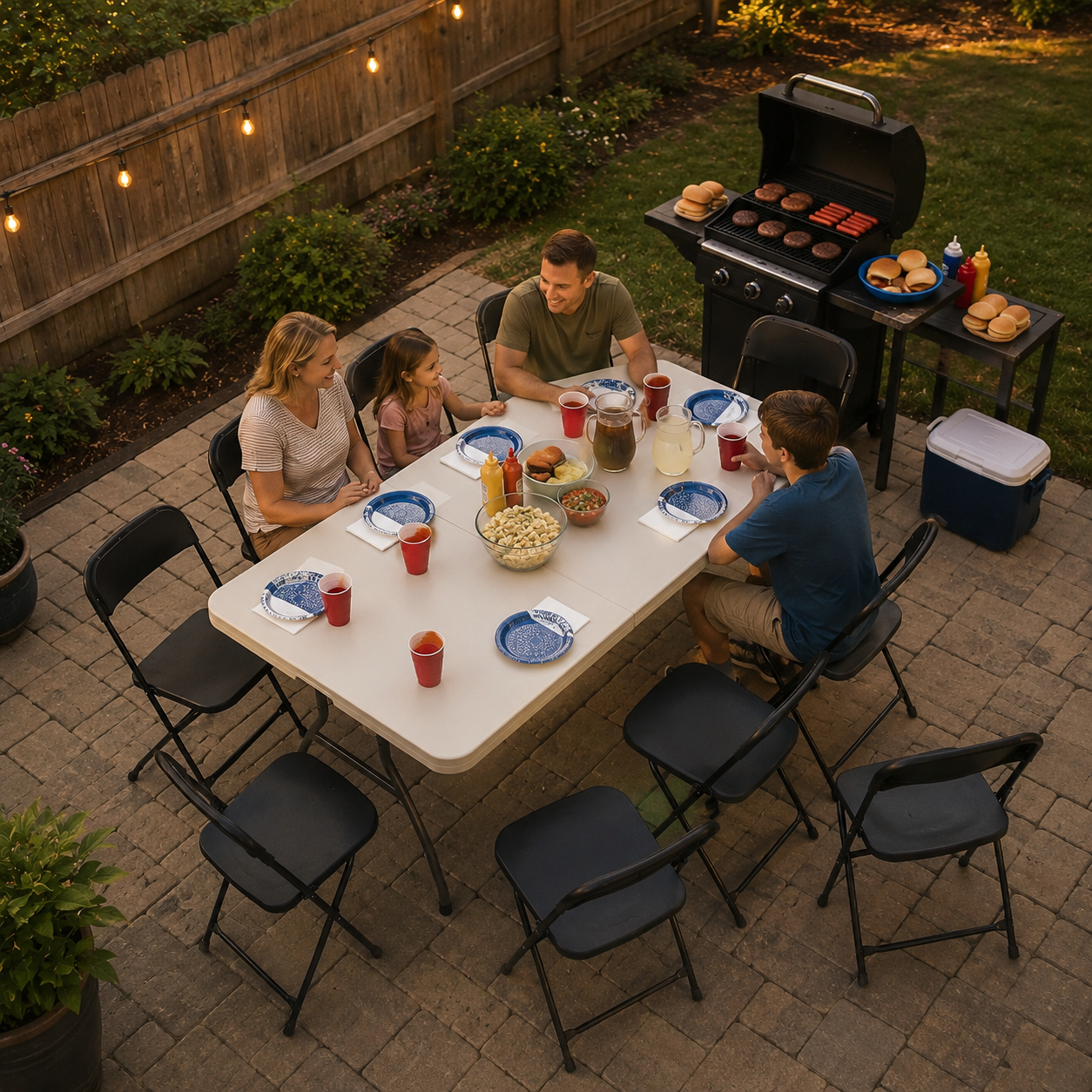 Lightweight Plastic Folding Chair