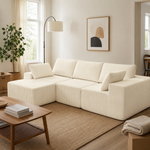 108" Modular Corduroy Sectional Sofa