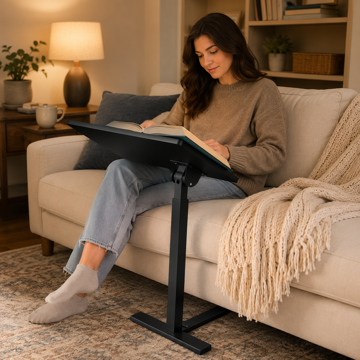 FlexiStand Adjustable C-Table Standing Desk