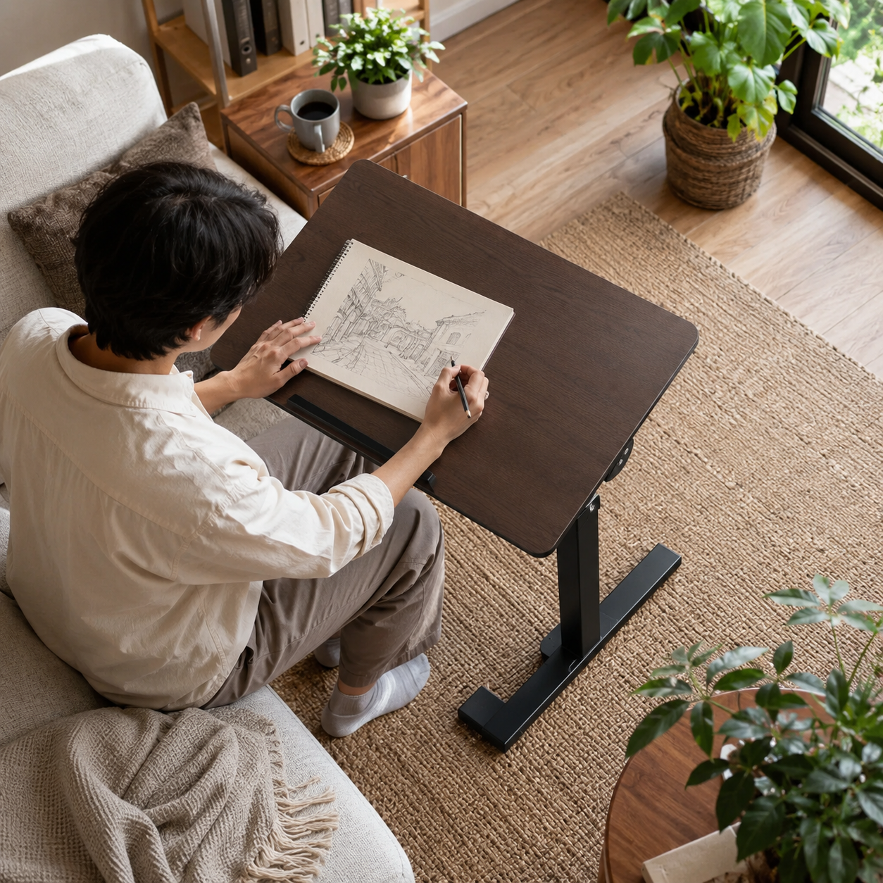 FlexiStand Adjustable C-Table Standing Desk