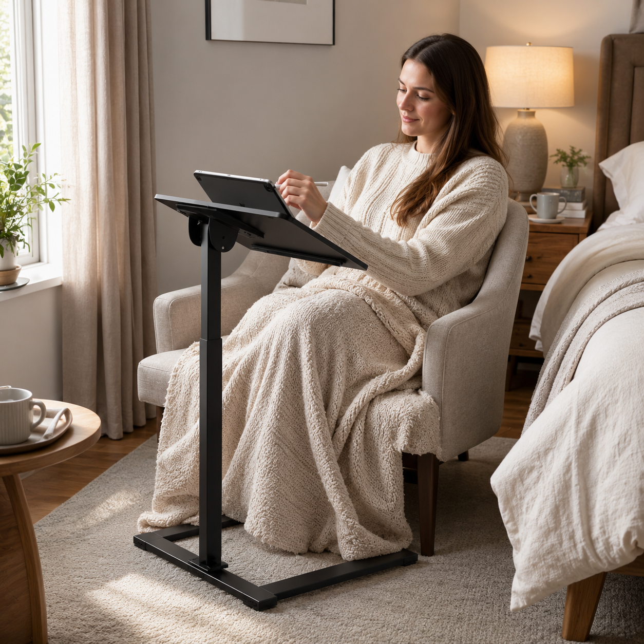FlexiStand Adjustable C-Table Standing Desk