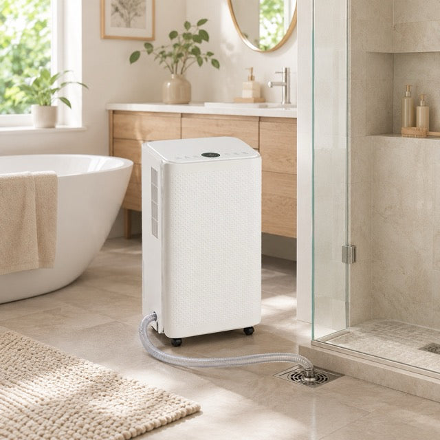 Large-Room Dehumidifier for 2,500–5,500 Sq. Ft. with 3 Modes, Built-In Pump & Continuous Drainage