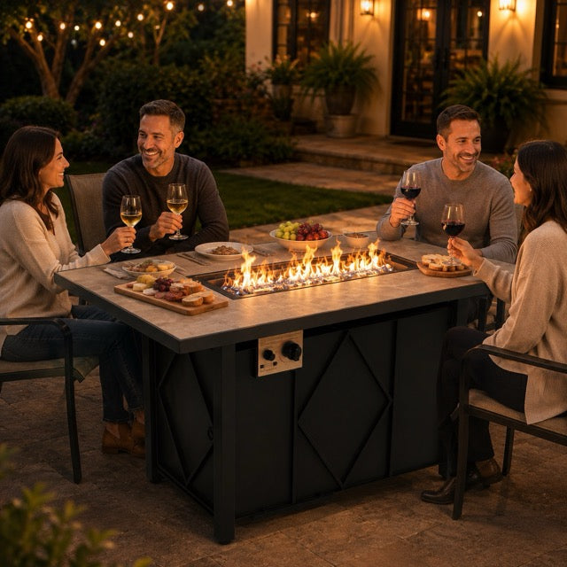 43 Inch Outdoor Propane Fire Pit Table