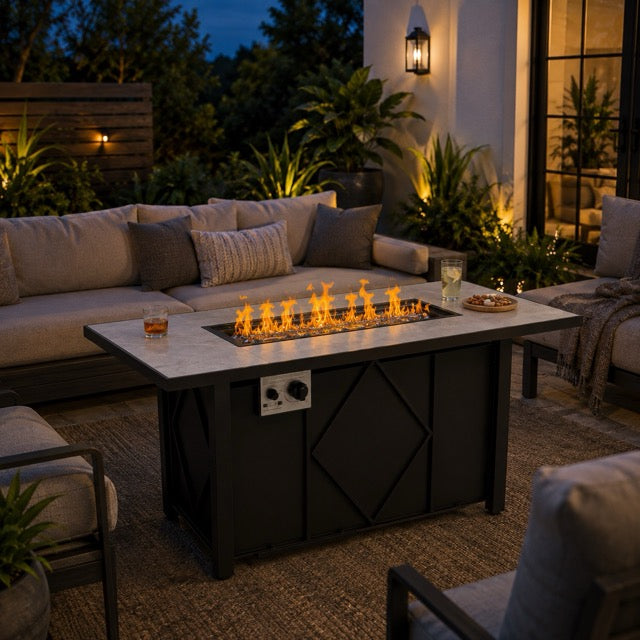 43 Inch Outdoor Propane Fire Pit Table