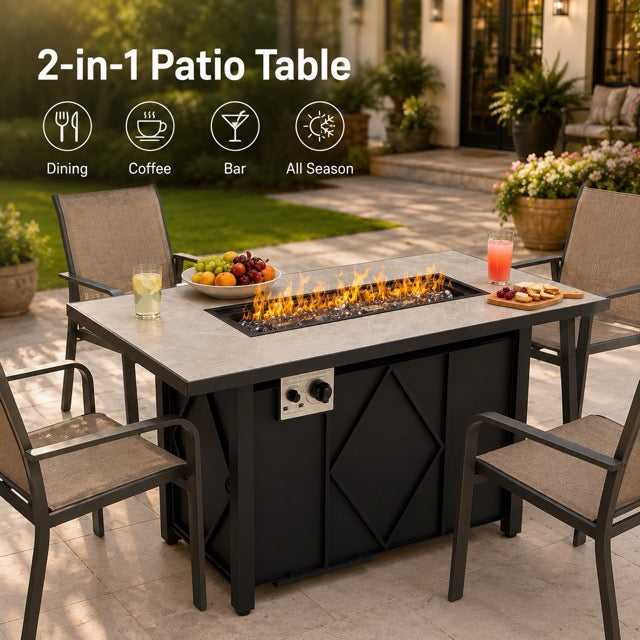 43 Inch Outdoor Propane Fire Pit Table