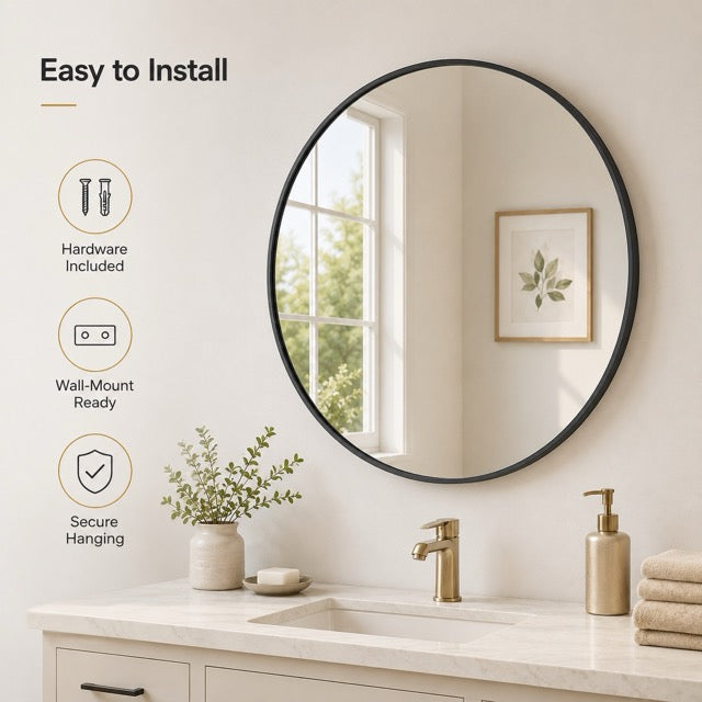 Elegant Round Wall Mirror