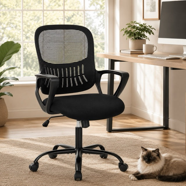 Ergonomic Drafting Chair with Adjustable Footrest – Tall Office Chair for Standing Desks