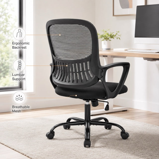 Ergonomic Drafting Chair with Adjustable Footrest – Tall Office Chair for Standing Desks