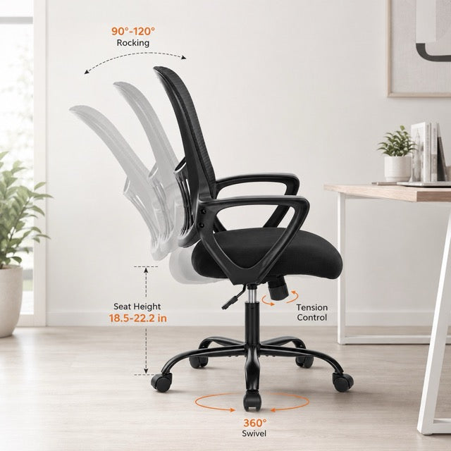 Ergonomic Drafting Chair with Adjustable Footrest – Tall Office Chair for Standing Desks