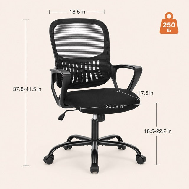 Ergonomic Drafting Chair with Adjustable Footrest – Tall Office Chair for Standing Desks
