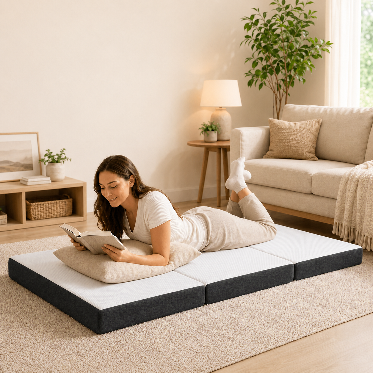 3/4-Inch Tri-Fold Memory Foam Mattress 