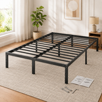 Heavy Duty Metal Bed Frame with Steel Slat Support