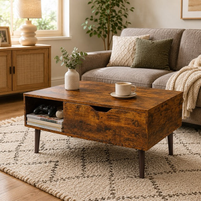 Lift Top Coffee Table with Storage & Hidden Compartment