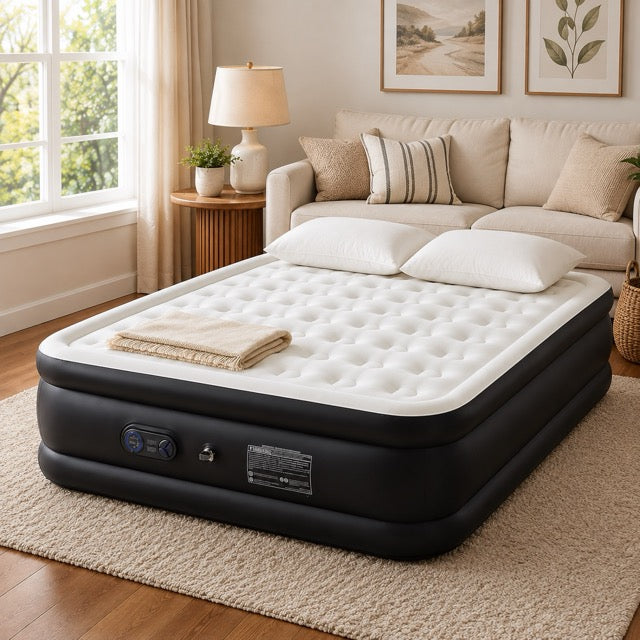 16"-22" Queen Air Mattress with Pump (660lb Capacity)