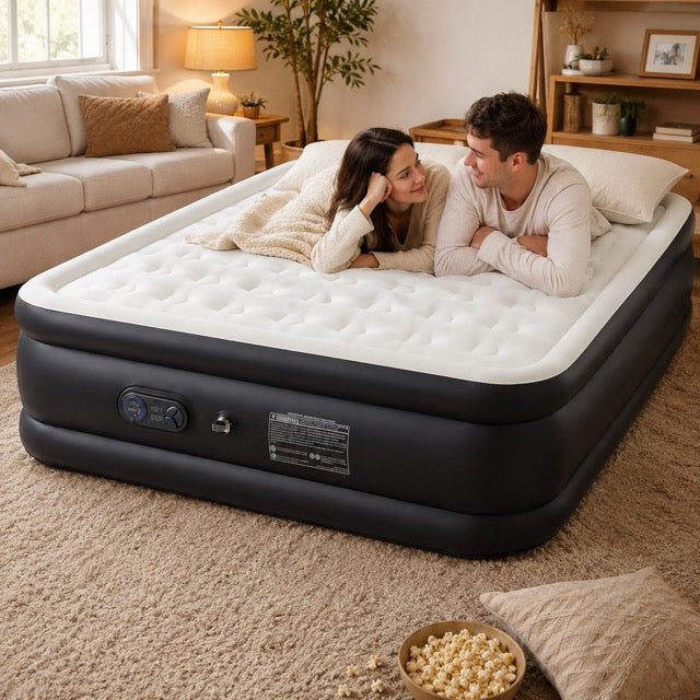 16"-22" Queen Air Mattress with Pump (660lb Capacity)