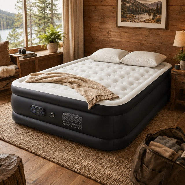 16"-22" Queen Air Mattress with Pump (660lb Capacity)