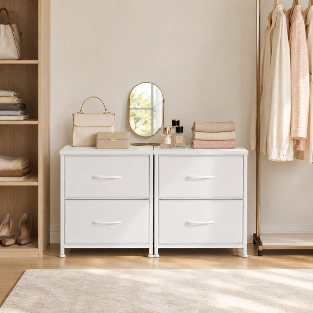 Fabric Dresser with 2/4 Drawers – Freestanding Storage Chest for Bedroom & Living Room