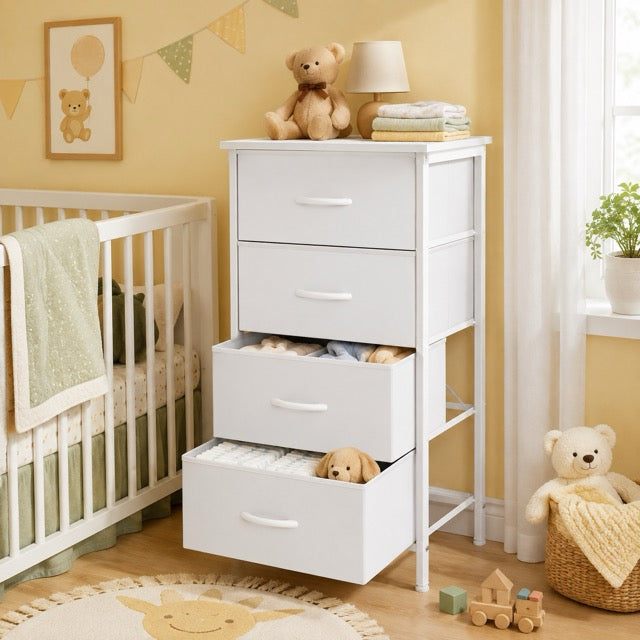 Fabric Dresser with 2/4 Drawers – Freestanding Storage Chest for Bedroom & Living Room