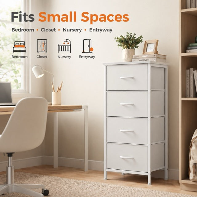 Fabric Dresser with 2/4 Drawers – Freestanding Storage Chest for Bedroom & Living Room