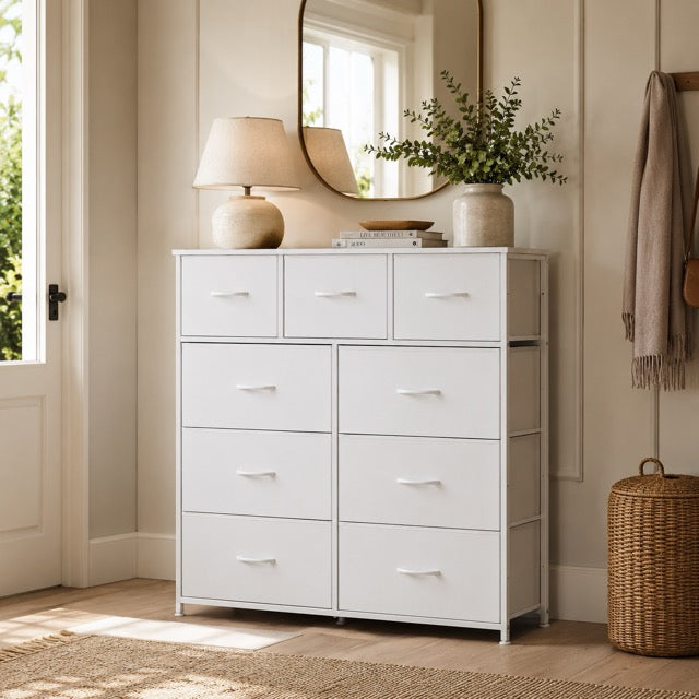 Fabric Storage Dresser with 9 Drawers