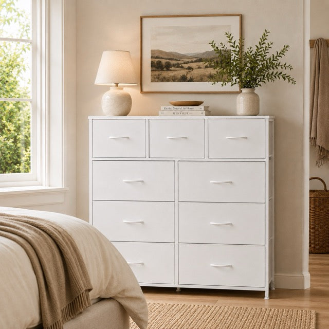 Fabric Storage Dresser with 9 Drawers