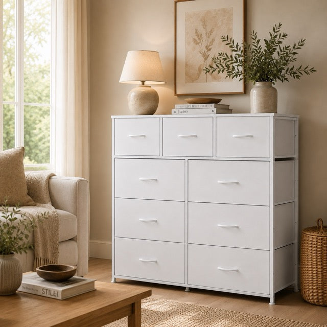 Fabric Storage Dresser with 9 Drawers