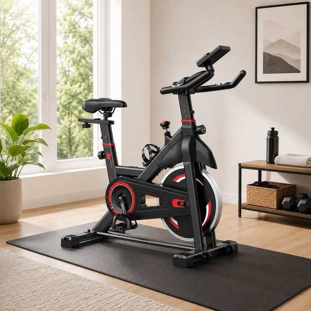 Indoor Cycling Bike – LCD Display, Infinite Resistance, Adjustable Seat & Handlebars