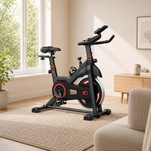 Indoor Cycling Bike – LCD Display, Infinite Resistance, Adjustable Seat & Handlebars