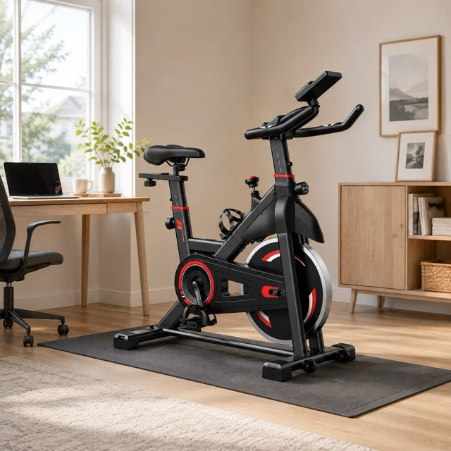 Indoor Cycling Bike – LCD Display, Infinite Resistance, Adjustable Seat & Handlebars