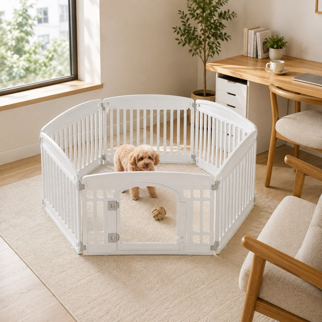 Dog Playpen for Small to Medium Dogs – Foldable Indoor & Outdoor Pet Fence, Portable & Easy to Clean