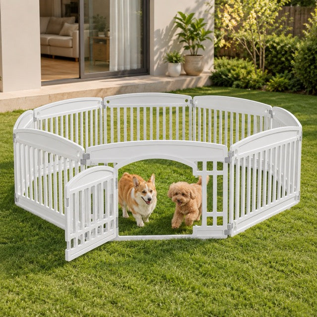 Dog Playpen for Small to Medium Dogs – Foldable Indoor & Outdoor Pet Fence, Portable & Easy to Clean