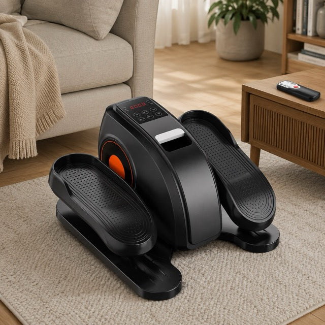 Under Desk Elliptical Machine – Quiet Pedal Exerciser with LED Display, Adjustable Speed & Remote Control
