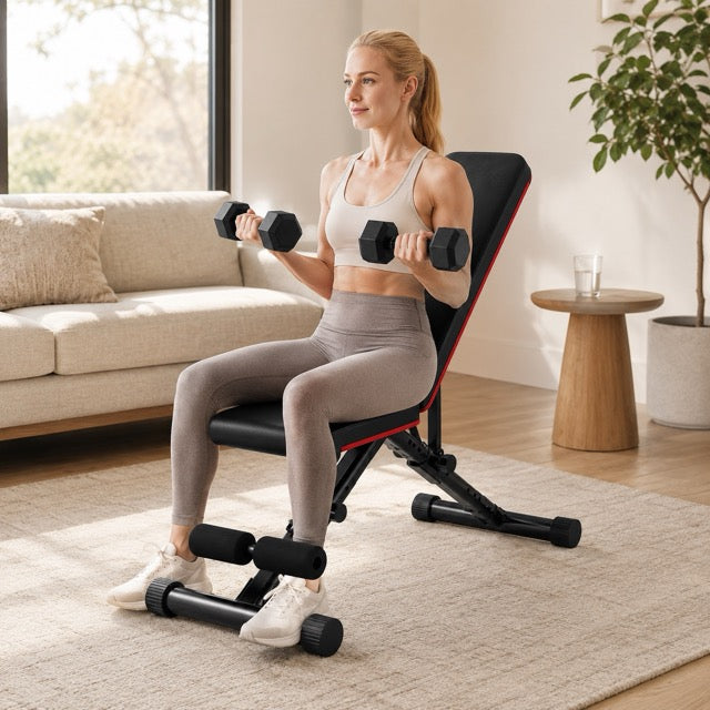 Adjustable Weight Bench – Foldable Workout Bench for Home Gym, 795 lb Capacity, 72 Position Settings