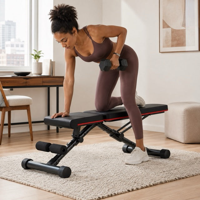 Adjustable Weight Bench – Foldable Workout Bench for Home Gym, 795 lb Capacity, 72 Position Settings