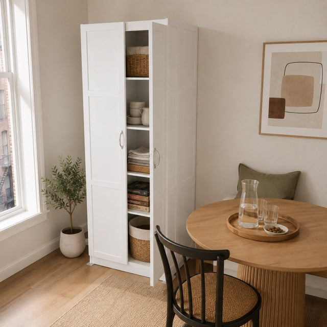 71-Inch Wooden Storage Cabinet | 4-Tier Freestanding Organizer for Home