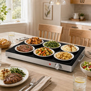 EverServe Electric Food Warming Tray – 24.8" Tempered Glass Surface, Adjustable Temperature for Parties & Buffets