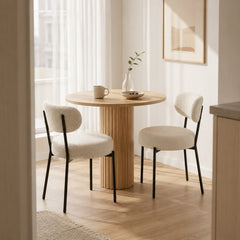 Upholstered Dining Chairs with Cushioned Seats & Steel Frame