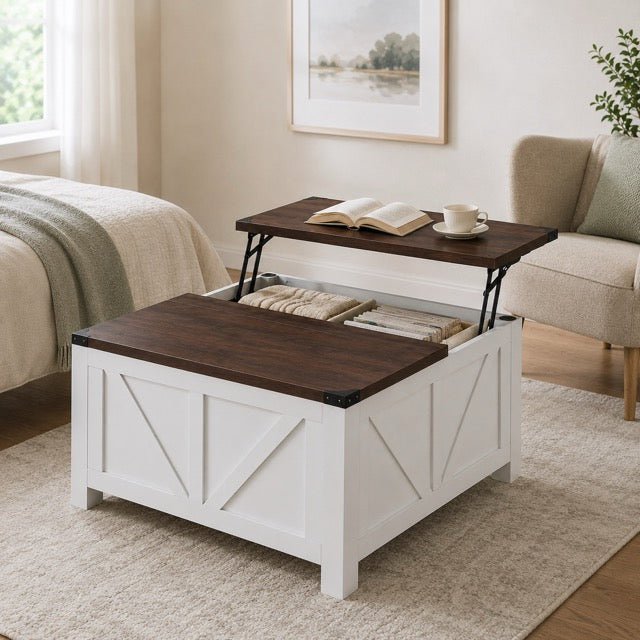 Lift Top Coffee Table with USB Charging & Hidden Storage