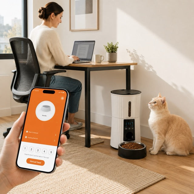 WiFi Smart Pet Feeder – Auto Cat & Dog Food Dispenser with App Control | 4L & 6L